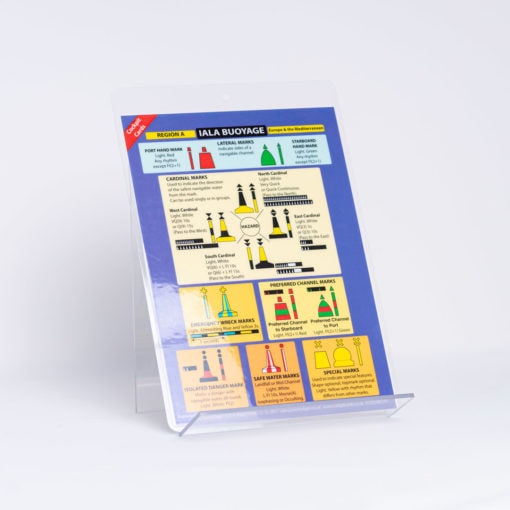 ELCOME RYA - Cockpit Card - IALA Buoyage (Region A) And Distress Signals - GP543