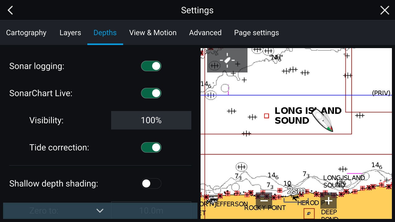 ELCOME Raymarine Navionics - SonarChart Live Screenshot