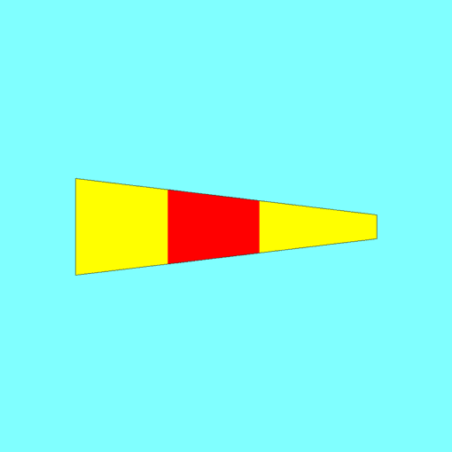 Signal Flags Numeral Pennants No. "0" Zero Bunting
