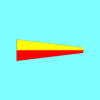 Signal Flags Numeral Pennants No. "7" Seven Bunting
