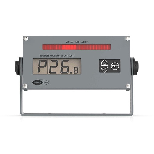 ELCOME Marine Data MD74RDI-W Weatherproof Digital Rudder Angle Indicator Front